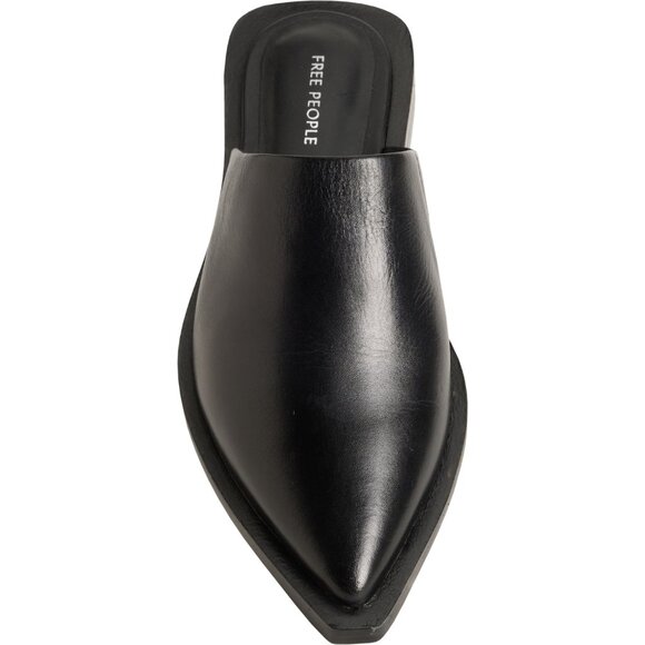 NEW Free People Becky Mule Shoes - Leather IN BLACK For Women 1125 4s2 - Picture 3 of 7